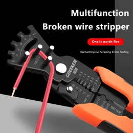 Multifunktionell tråd Stripper Electrician Special Wiring Folding Line Bending Line Crimping Line Dialing Line Cutting Tång 240108