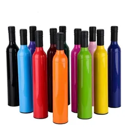 Folding umbrella Creative Bottle Umbrella Multi Function Dual Purpose Silver Colloid Umbrellas Fashion Plastic Wine Bottles Sunsha7231499