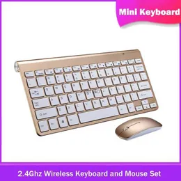 Tastaturen 2,4 GHz kabelloses Tastatur- und Maus-Set, 10 m Reichweite, Mini-Tastatur-Maus-Kombi-Set für Notebook, Laptop, Desktop-PC, ComputerL240105