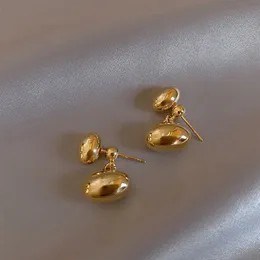 S925 Silber Nadel Oval Erbsen Stud Ohrringe Temperament Weibliche Einfache Design Gold Silber Ohrring Schmuck Zubehör Geschenk In Groß