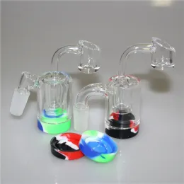 Hookah Glass Reclaim Ash Catcher Handmake com 14mm Joint Quartz Banger Prego Recipiente de Silicone para Dab Rig Bong ZZ