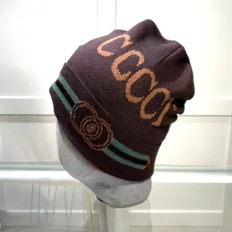 Дизайнерская шапка Вязаная шапка Женская шапка-бини с вышивкой буквы G Мужская теплая шапка Классическая высокая красота