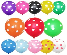 100pcslot renkli polka nokta balonları kalın lateks balonlar şişme hava topları düğün doğum günü festivali parti balon dekor d3394529
