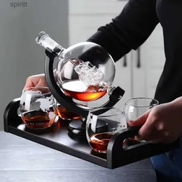 Wine Glasses High Borosilicate Glass Earth Decanter Set Whiskey Decanter Red Wine Container Wine Glass Creative Craft Decoration YQ240105