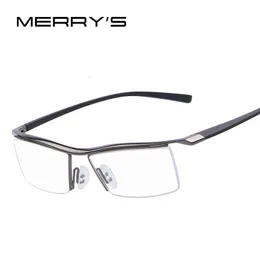 Merrys Erkekler Optik Çerçeveler Gözlük Raf Ticari Gözlükler Moda Çerçeve Myopia TR90 Bacaklar 240109