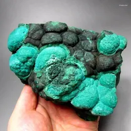 Dekorativa figurer 1600G Blue Chrysocolla Green Malachite - Crystals and Stones Healing Mineral Prov Home Decor Feng Shui Decoration