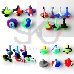 Smoke Silicone UFO Carb Cap Colored Bubble CarbCap For Silicone Bong Dab Rig 10mm 14mm 18mm Quartz Banger Water Bongs Smoking Accessories ZZ