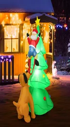 65フィートインフレータブルクリスマスツリーサンタ装飾WLEDライトアウトドアヤードデコレーション3050762