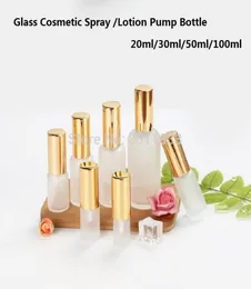 Bottiglia per pompa per lozione di olio essenziale Contenitori per cosmetici Bottiglia spray Fiala vuota in vetro smerigliato 10 ml 15 ml 20 ml 30 ml 100 ml 15 pezzi 15571383