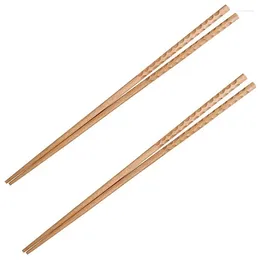 Chopsticks 2 par trämatlagning som rostar extra lång för kruka nudlar