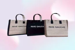 Tendência feminina bolsa Rive Gauche sacos ao ar livre bolsas top linho grandes sacos de praia designer bolsa de viagem carteira two6516344