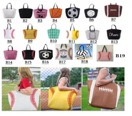 Canvas Bag Baseball Tote 19 Styles Sports Bags Casual Softball Bag Football Soccer Basketball Canvas Totes Home Storage Bags CCA121180471