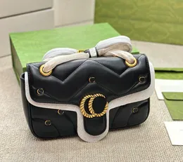 Mulheres Marmont Matelasse bolsa de ombro crossbody bolsa de designer Mulheres bolsas de luxo mochila bolsa de noite 2 tamanhos bolsas de couro genuíno bolsa de luxo clássico