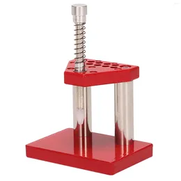 Clocks Accessories Red Watch Tool Hand Plunger Puller Remover Set Fitter Solid Alloy Steel Repair Kit With 10 Plastic Dies