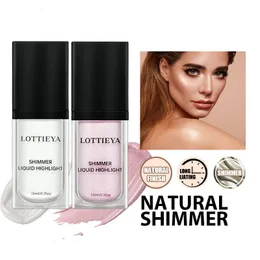LOTTIEYA Contour mit Kissenapplikator Natural Shimmer Body and Face Liquid Highlight Shadows Cheeks 240106