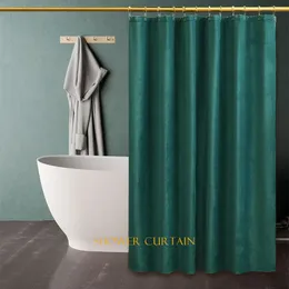 Waterproof Bathroom Curtain Nordic Velvet Shower Curtain with Hooks Mildewproof Bathtub Partition Curtains Shower Curtains 240108