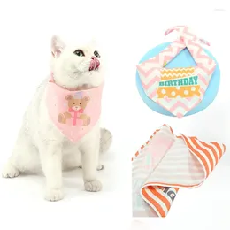 Ropa para perros Pet Puppy Cat Bufanda Bandana Collar Cuello Saliva Toalla PU Accesorios de algodón Impresión Triángulo Pañuelo