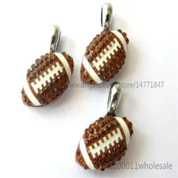 10pcs DIY Rhinestone American Football Hang Urfem