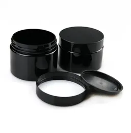 30 50 80 100 150 200ml Plastic Jars Black PET Plastic Storage Cans Boxes Round Bottle with Black Plastic Lids3348505