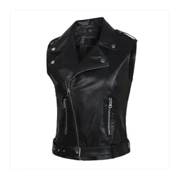 Parkas Damen Weste 2023 Damen Lederweste Punk Slim Reißverschluss Motorrad Blazer Damen Sportanzug Zevity Short Sets Frühlingspullover