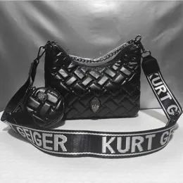 Сумки на плечо Kurt Geiger Новая высококачественная сумка через плечо с украшением в виде головы орла с белым бриллиантом Сумка в форме полумесяца для женщинcatlin_fashion_bags