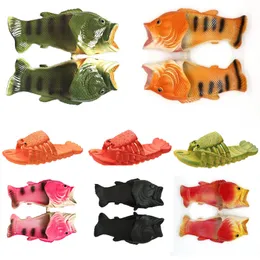 2024 Pantoufles de poisson salé drôle bouche de poisson forme de poisson tendance même style pour hommes et femmes homard drôle été nouvelle célébrité Internet créatif drôle