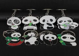 Härlig Panda Keychain Keyring ryggsäck Pendant Hela nyckelhållaren Billig bröllop Promotion Gift8068549