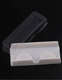 Packing box for eyelash blank eyelashes plastic packaging transparent lid white tray wholes 100 setslot1983768