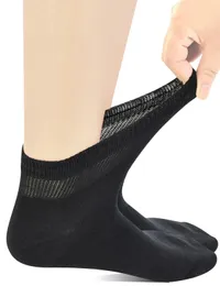 Yomandamor Herren Coolmax knöchelweite Diabetikersocken mit nahtloser Spitze, 5 Paar 240104