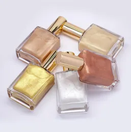 Anpassad logotyp Cosmetics Highlight Spray 5 Shades Liquid Glittery Glow Primer Shimmer Highlighter Oil for Face and Body Hud 7341588