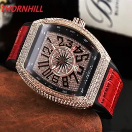 Homens relógios movimento de quartzo todos os diamantes congelados relógio vestido de alta qualidade relógios de pulso relógio montre de luxe267e