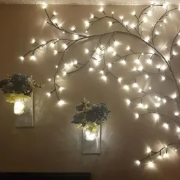 1/2pcs 빛나는 윌로우 등나무, 원격 온/오프 스피너 딤, 8 피트 크리스마스 장식 인공 지점 160 LED/110.24INCH 마법 매직 버드 나무 등나라 라이트 (플러그인)