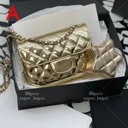 10A مصمم MINI FLAP BAG Star Coin مسابقة براءة اختراع جلدية كروسة حقيبة سيدة سلسلة سلسلة 19 سم حساسة كيس الكتف مع صندوق YC557