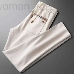 Męskie spodnie Designer European Light Luksusowa modna marka dla mężczyzn na wiosnę i jesień, High End Twill Sports Loose Casual Bathern Pants, wszechstronne QHGZ