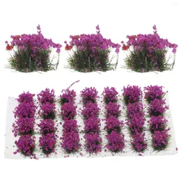 Dekorative Blumen Blumencluster-Modell Die Farbe Lila Fee Harzmaterial Miniatur-Gartendekoration