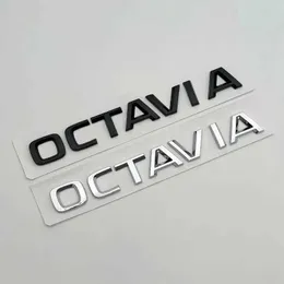 3D ABS Chrome Black Octavia Emblem Letters Car Trunk Badge for Skoda Octavia 1 2 3 4 A5 A7 MK3 Octaviaステッカーアクセサリー