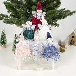 Nuovo anno 2020 Carino lana Angelo bambola ciondolo ornamenti per l'albero di Natale Decorazione Navidad per la casa Natal Noel Decor Craft Kids Gift303h