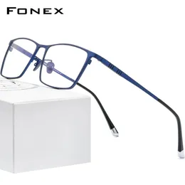 FONEX PURE GUEGLASSES ram män fyrkantiga glasögon manlig klassisk full optisk receptglas ramar f85641 240109