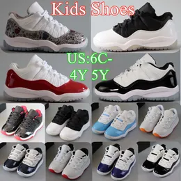 Jumpman 11s Low Çocuk Ayakkabı 11 Kiraz Yeni yürümeye başlayan çocuklar erkek kızlar basketbol ayakkabı çocukları narenciye yanardöner ters concord eğitmenleri kiraz bebek çocuk ayakkabı ayakkabı