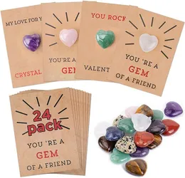 Valentines Crystals Card 24 Pack Valentines Day Gift Exchange Card Kids Funny Gifts for Boys Girls Toddlers Class Classroom School Party Favor