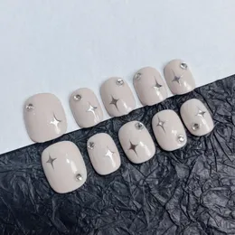 Unhas Falsas Atacado Imprensa Artesanal Em Branqueamento Colorido Bonito Removível Reutilizável Com Qualidade Premium.No.19400