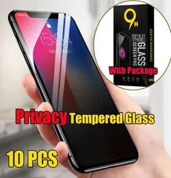 Protetor de tela para iPhone 14 Pro Max 13 Mini 12 11 XS XR X 8 7 6 Plus SE Privacidade Vidro Temperado Filme Privado Anti Spy Glare Guar1441209