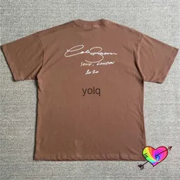 Herr t-shirts brun cole buxton t-shirt män kvinnor cole buxton signatur tee hög kvalitet cb crewne vår sommar topsyolq