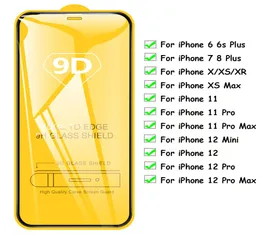 iPhone 12 Pro Max 11 XR X XS Max 8 7 6 Samsung A01 A11 A21 A41 A18486438 용 9d Full Cover Glue Tempered Glass Phone Screen Protector