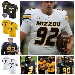 Anpassa Missouri Football Jerseys NCAA College 8 Nathaniel Peat 3 Luther Burden III 5 Mookie Cooper 12 Brady Cook Mens Women Youth All Syched Eventuellt namn något nummer