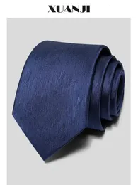 Högklassig blå tie mäns affärsdräkt brittisk professionell 7cm koreansk version slips 240109