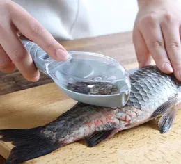 Escova de pele de peixe raspagem escala de pesca raladores de escova remoção rápida faca de peixe limpeza descascador raspador mutfak malzemeleri1512090