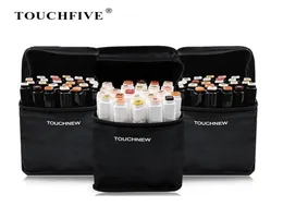 TouchFive 24 Color Art Markers Set Dual Brush Penns Graphic Art Penns Alkoholbaserad skissfärg för att rita manga markörer Art 2011255138196