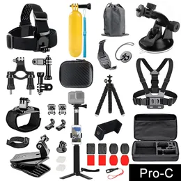 Tripods Universal Action Camera Accessories Kit for Gopro Hero 11 10 9 8 7 6 5 Insta360 X3 X2 One Rs Chest Strap Buoyancy Rod Tripod