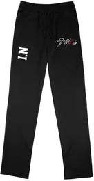 Sweetpants Straykids Kore Kpop Sap başı çocuklar katı siyah orta bel elastik gevşek unisex rahat sporlar koşu uzun eşofman pantolon 2021